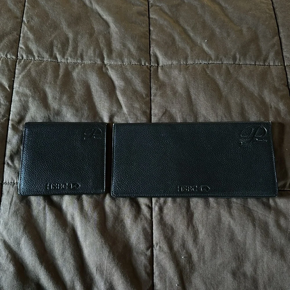 HSBC Premier Banking Leather Wallet & Checkbook Cover